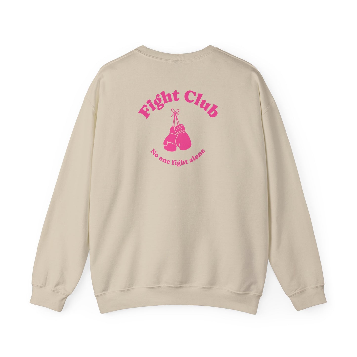 Breast Cancer Ribbon Fight Club Sweatshirt | Crewneck, Pink Awareness