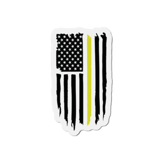 Thin Gold Line Flag Die-Cut Magnet