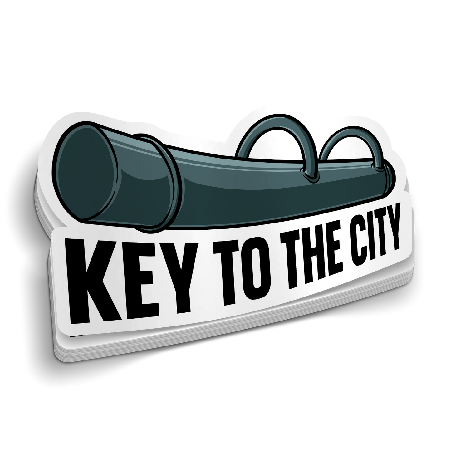 Key To The City police sticker on durable vinyl for tumblers and laptops