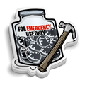 In Case Of Emergency F-Bombs funny tumbler sticker on durable vinyl for water jug or laptop