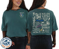 Comfort Colors C1717 heavyweight Fourth Wing Riders Quadrant T-shirt with small left-chest and large back graphic