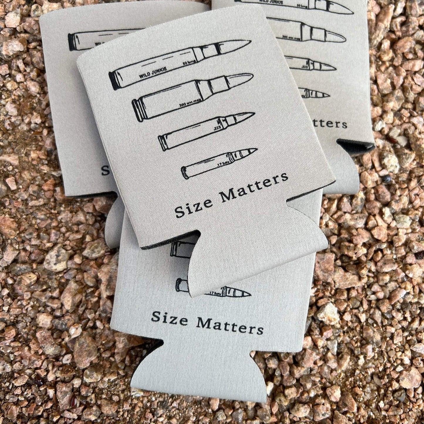 Size Matters Can Cooler with faded graphic design for summer festivities