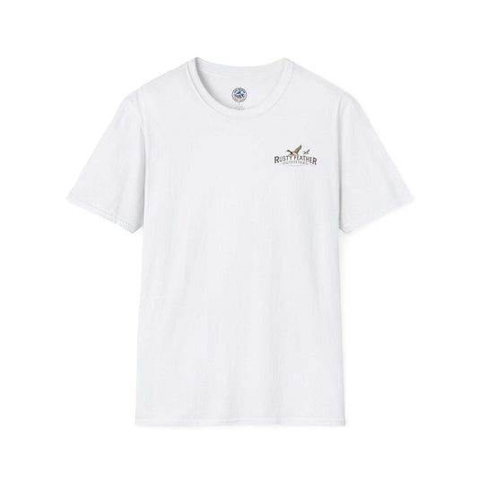 Rusty Feather logo T-Shirt small chest logo casual lightweight breathable tee