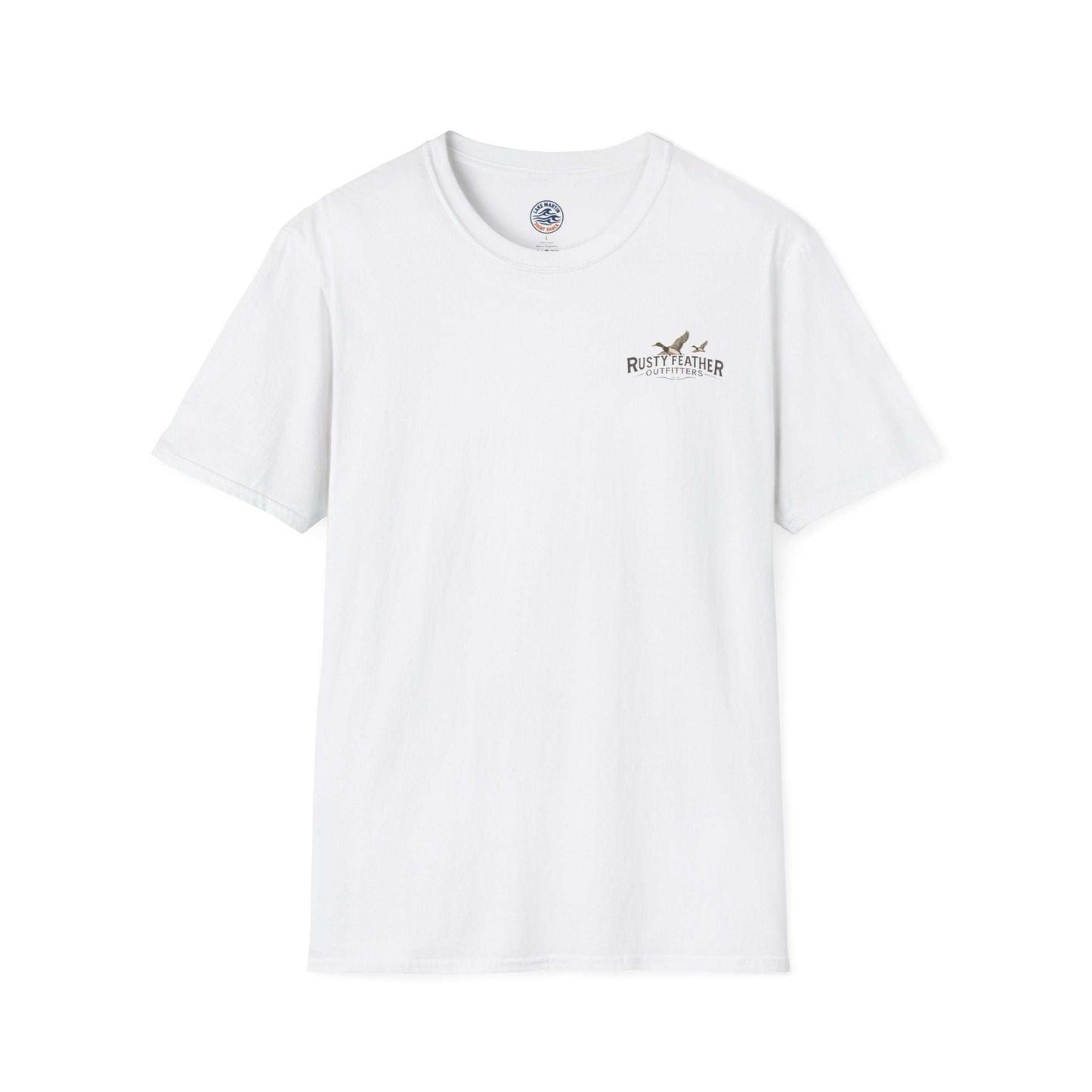 Rusty Feather logo T-Shirt small chest logo casual lightweight breathable tee