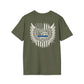 Thin Blue Line Police Shield T-Shirt | American Flag Wings