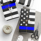 Thin Blue Line American Flag Wrapping Paper