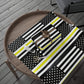 Thin Gold Line American Flag Wrapping Paper | Patriotic Police Tribute