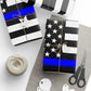 Thin Blue Line American Flag Wrapping Paper