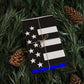 Thin Blue Line American Flag Wrapping Paper
