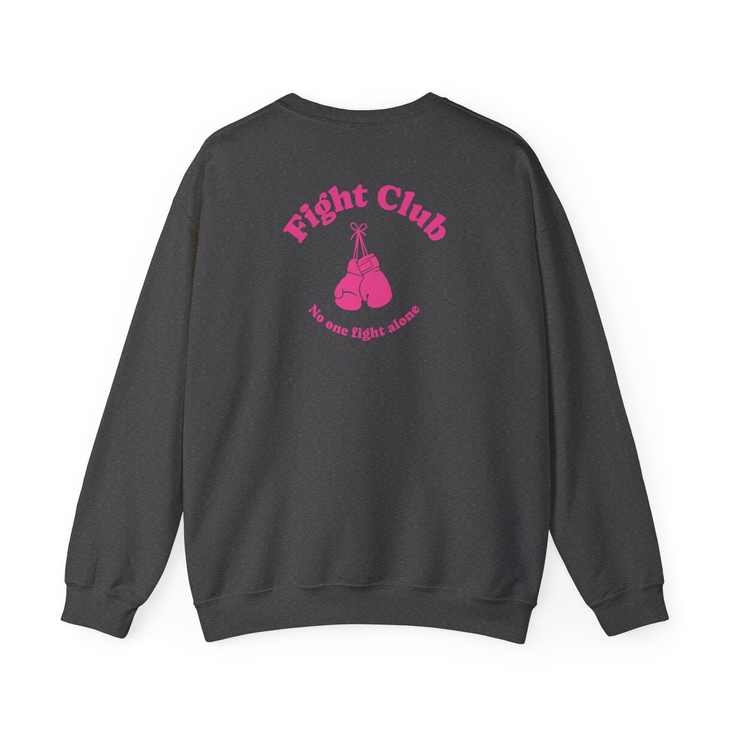 Breast Cancer Ribbon Fight Club Sweatshirt | Crewneck, Pink Awareness