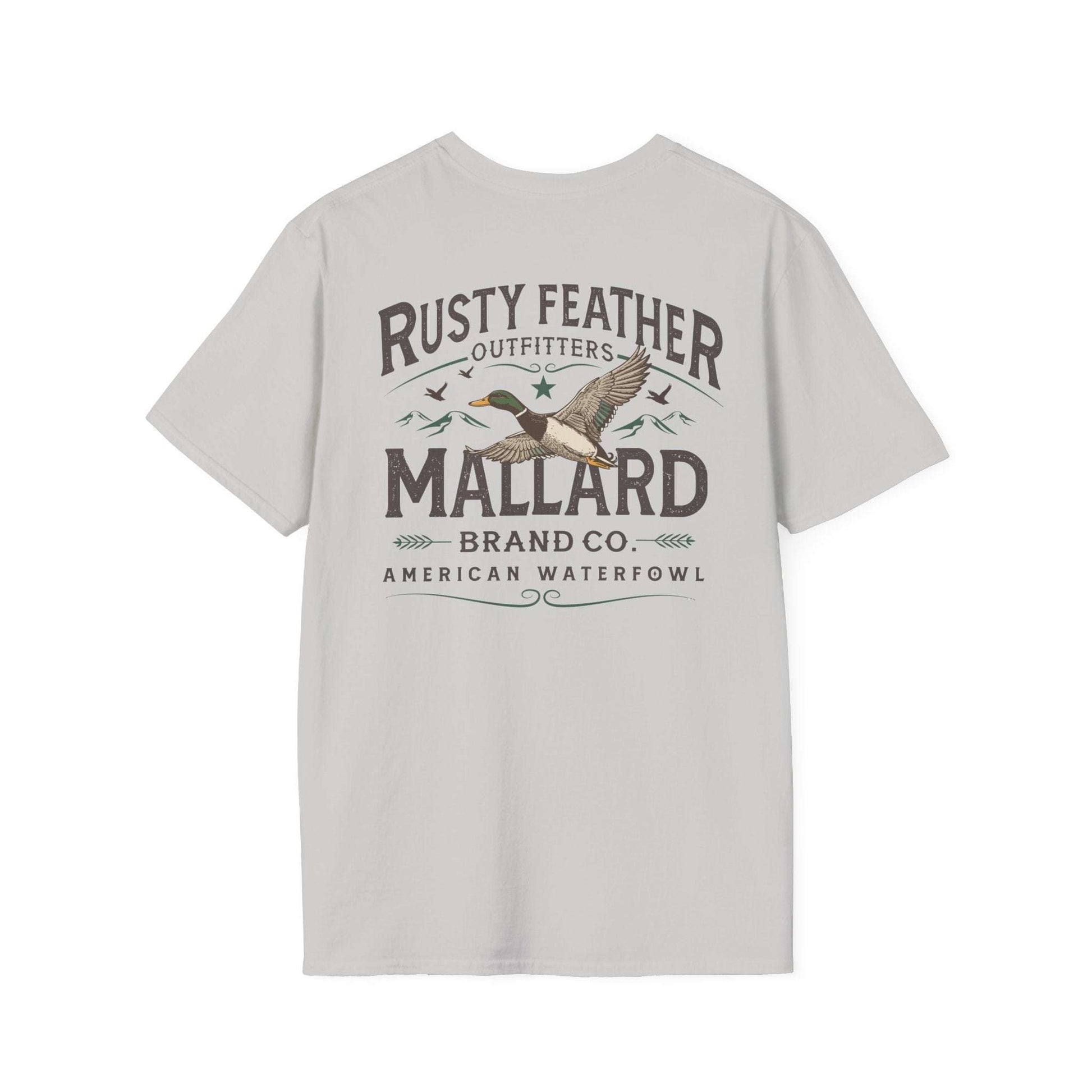 Rusty Feather logo T-Shirt small chest logo casual lightweight breathable cotton tee