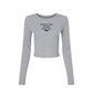 Ghouls Just Wanna Have Fun Fitted Long Sleeve Crop Tee