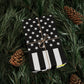 Thin Gold Line American Flag Wrapping Paper | Patriotic Police Tribute