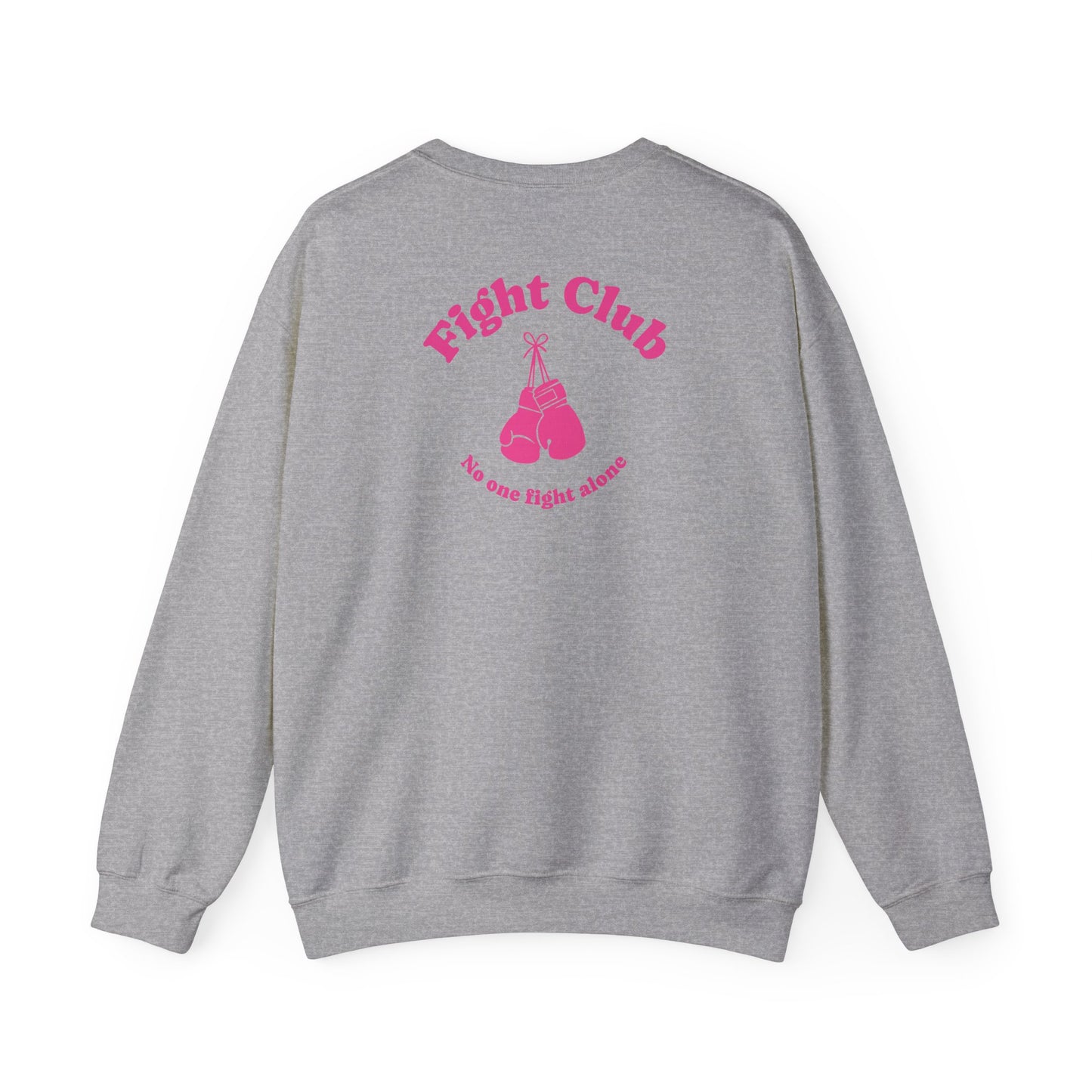 Breast Cancer Ribbon Fight Club Sweatshirt | Crewneck, Pink Awareness