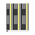 Thin Gold Line American Flag Wrapping Paper | Patriotic Police Tribute
