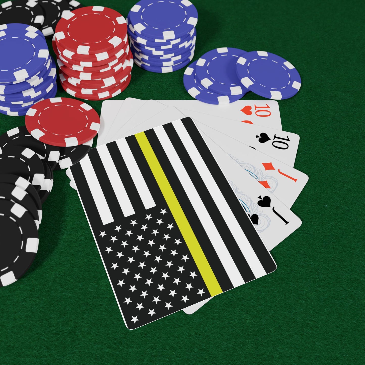 Thin Yellow Line American Flag Poker Playing Cards | Deck of Cards
