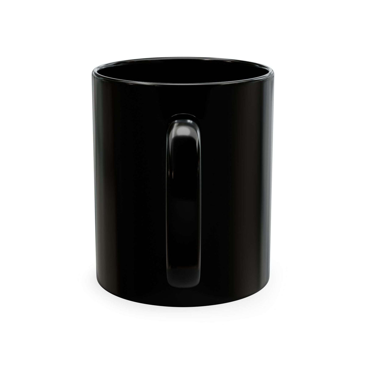 911 Dispatcher Crew Mug with retro badge design on black ceramic coffee cup