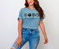 No One Fights Alone fire EMS police and 911 dispatcher graphic on a  Comfort Colors T-shirt
