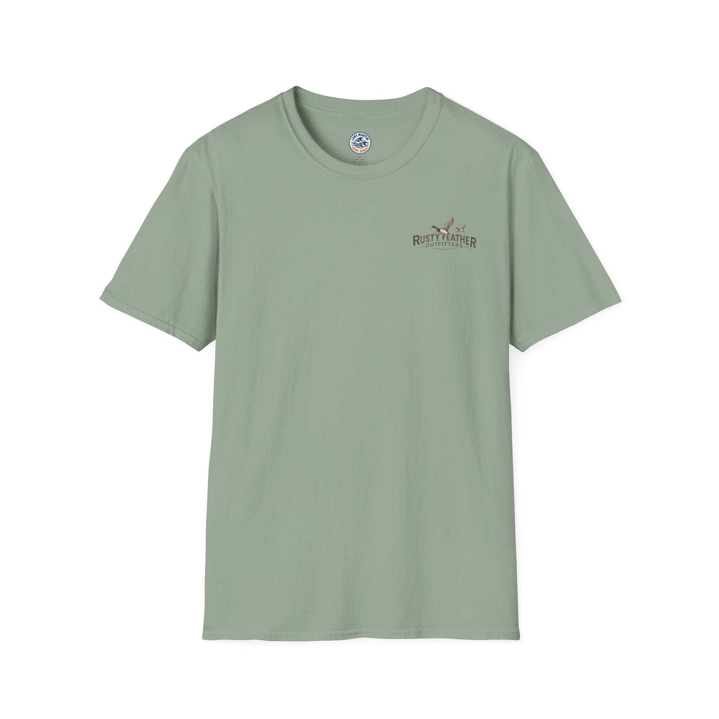 Rusty Feather logo T-Shirt small chest logo casual lightweight breathable cotton tee
