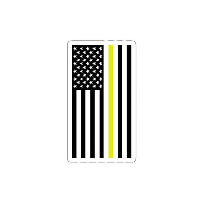 Thin Gold Line Dispatcher Sticker | 2-Inch 911 Telecommunicator Decal