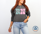Leopard and pink checkered medical title crewneck sweatshirt