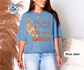 Retro dandelion graphic printed on a Comfort Colors T-shirt