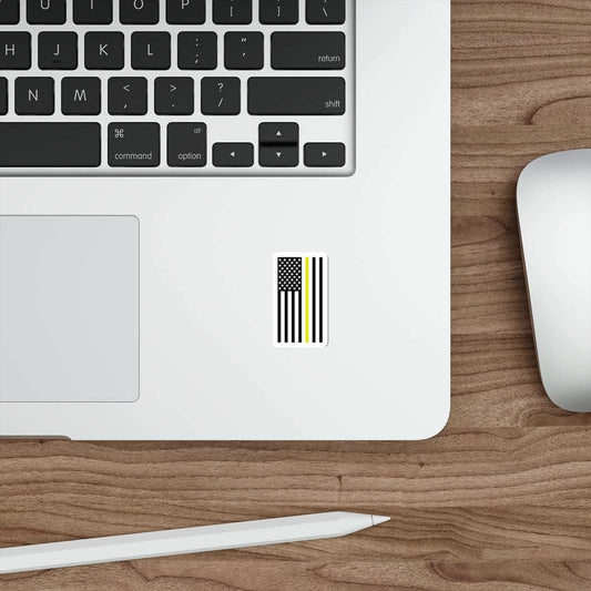 Thin Gold Line Dispatcher Sticker | 2-Inch 911 Telecommunicator Decal