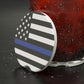 Thin Blue Line American Flag Car Coaster | Soapstone Car Coaster