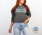 Leopard and pink checkered medical title crewneck sweatshirt