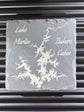 Laser engraved natural slate coaster with customizable Lake Martin Alabama map and personalized text