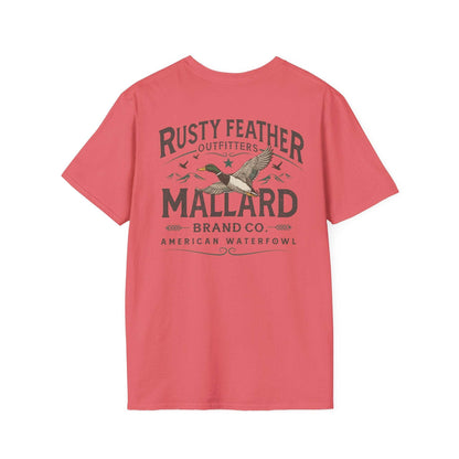 Rusty Feather logo T-Shirt casual small chest logo lightweight breathable tee