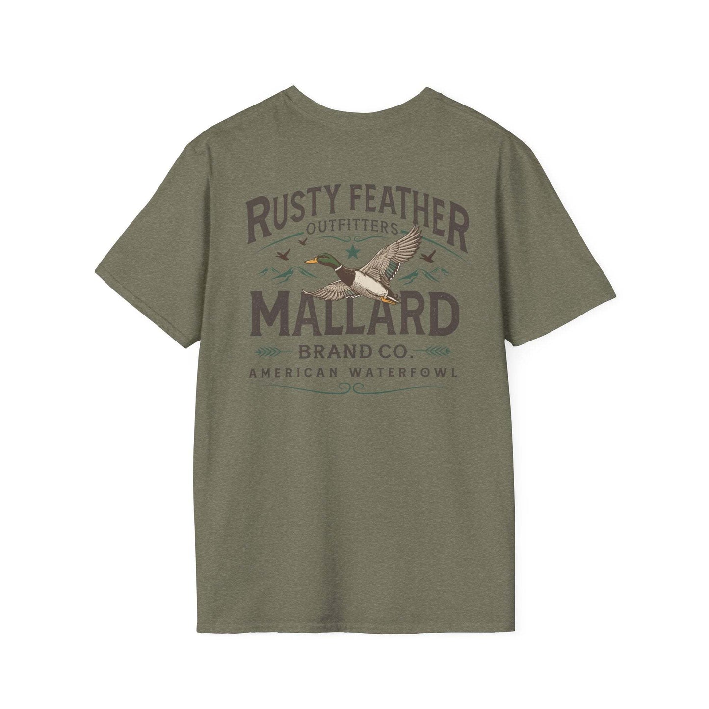 Rusty Feather logo T-Shirt small chest logo casual lightweight cotton tee