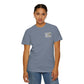 Emergency vehicles t-shirt with headset sketch and ambulances design on vintage garment-dyed cotton