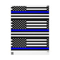 Thin Blue Line American Flag Wrapping Paper