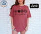 No One Fights Alone fire EMS police and 911 dispatcher graphic on a  Comfort Colors T-shirt