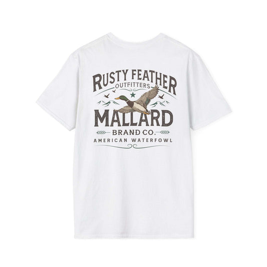 Rusty Feather logo T-Shirt small chest logo casual light breathable cotton tee