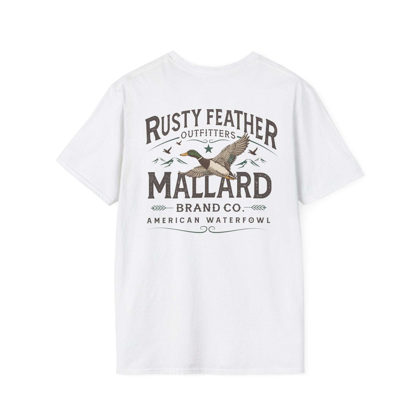 Rusty Feather logo T-Shirt small chest logo casual light breathable cotton tee