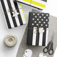 Thin Gold Line American Flag Wrapping Paper | Patriotic Police Tribute
