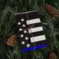 Thin Blue Line American Flag Wrapping Paper