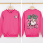 Have A Merry Christmas Retro Santa Front And Back Print Vintage Inspired Graphic Sweatshirt
