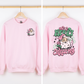 Have A Merry Christmas Retro Santa Front And Back Print Vintage Inspired Graphic Sweatshirt