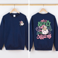 Have A Merry Christmas Retro Santa Front And Back Print Vintage Inspired Graphic Sweatshirt