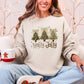 Holly Jolly Camo Christmas Tree Santa Ribbons Bows Cozy Christmas Cheer Sweatshirt