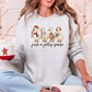 Just A Jolly Goose Santa Claus Christmas Goose Holiday Cozy Vintage Festive Graphic Sweatshirt