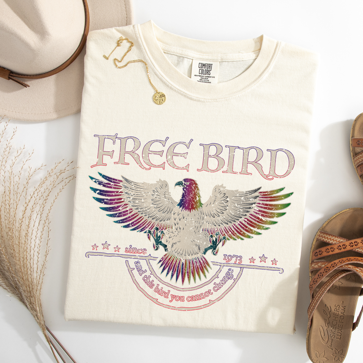 Free Bird Vintage Rock Anthem Retro Concert Classic Jam Session Memorial Edition Limited Comfort Colors Tee
