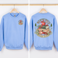 North Pole Book Club Christmas Santa BookTok Reading Library Retro Front Back Sweatshirt