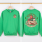 North Pole Book Club Christmas Santa BookTok Reading Library Retro Front Back Sweatshirt