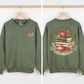 North Pole Book Club Christmas Santa BookTok Reading Library Retro Front Back Sweatshirt