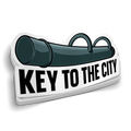 Key To The City police sticker on durable vinyl for tumblers and laptops