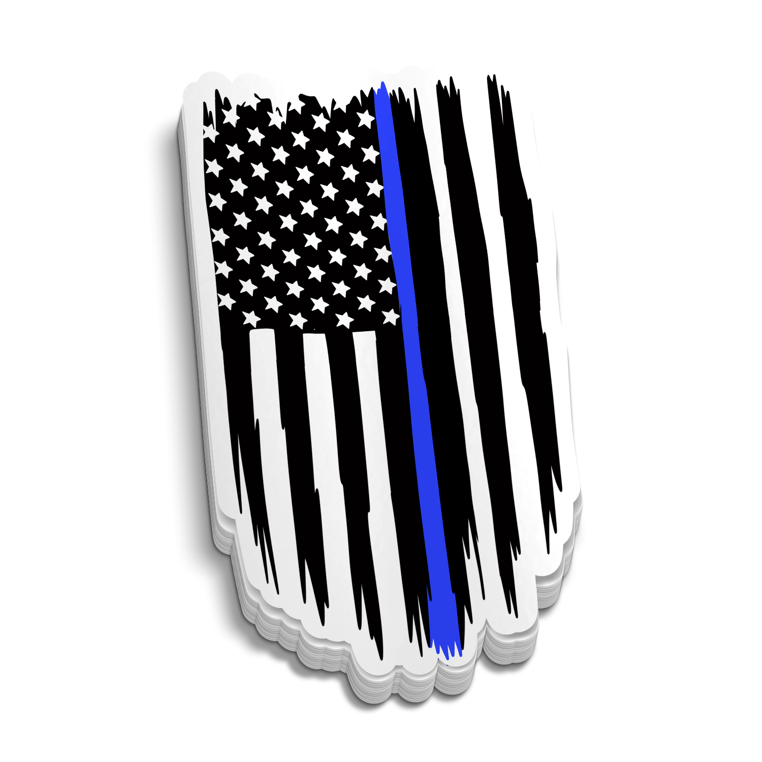 Blue Line Flag Sticker vinyl decal with strong adhesive, durable for tumblers, helmets, laptops, and outdoor use
